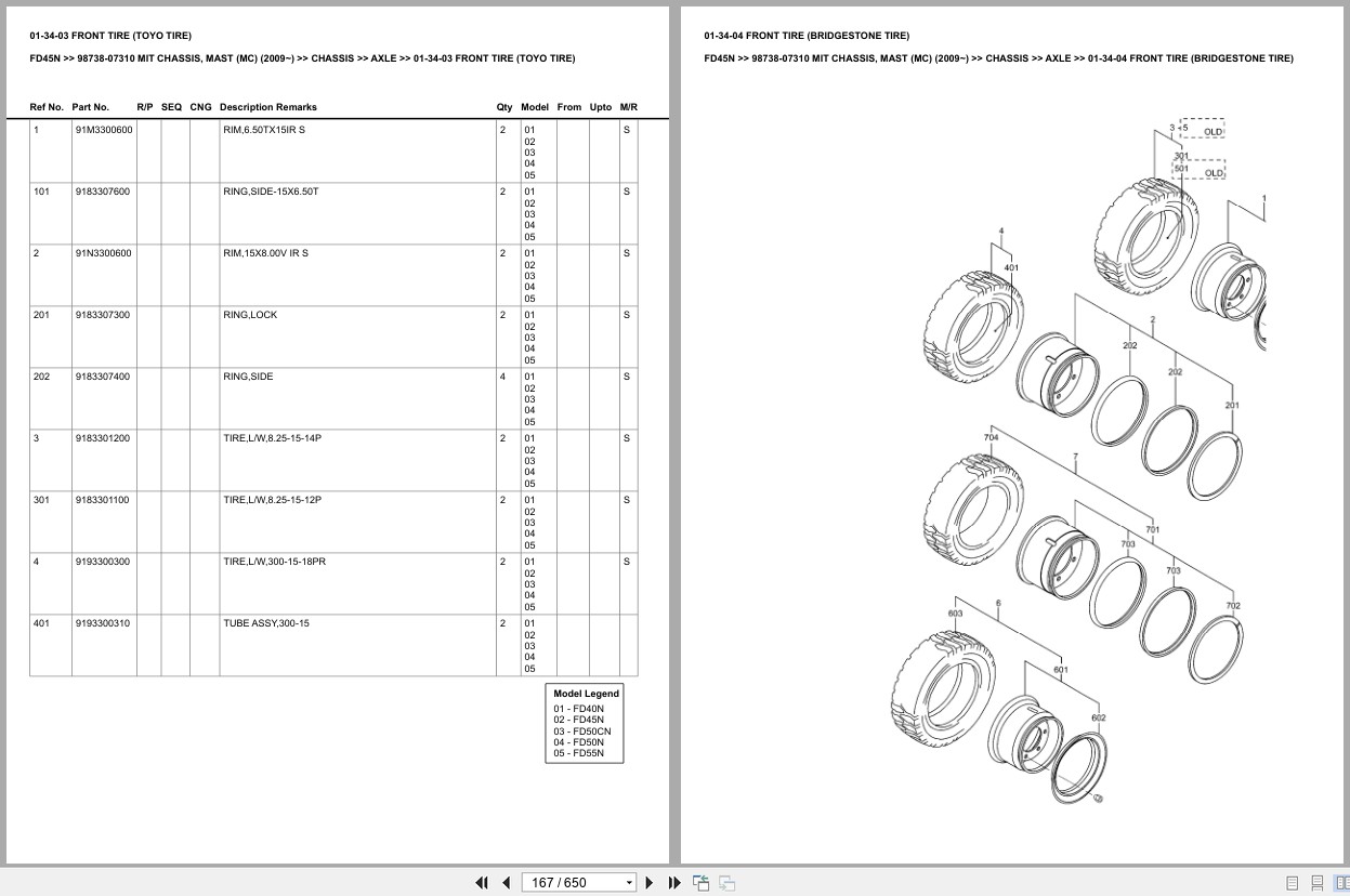 Mitsubishi Forklift FD45N Europe Parts Catalog (3)