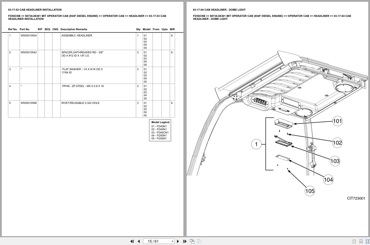 Mitsubishi Forklift FD50CNB Europe Parts Catalog (3)
