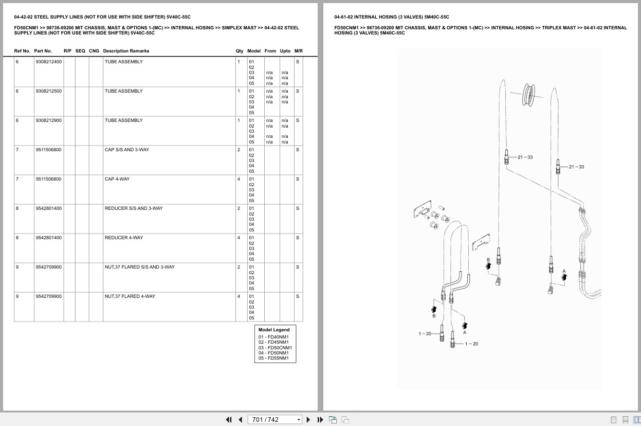 Mitsubishi Forklift FD50CNM1 Europe Parts Catalog (2)