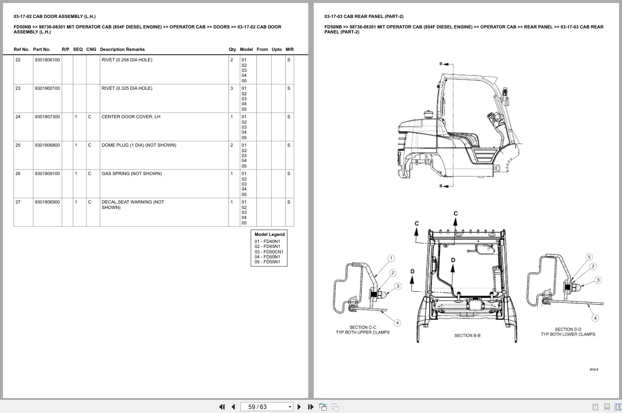 Mitsubishi Forklift FD50NB Europe Parts Catalog (3)