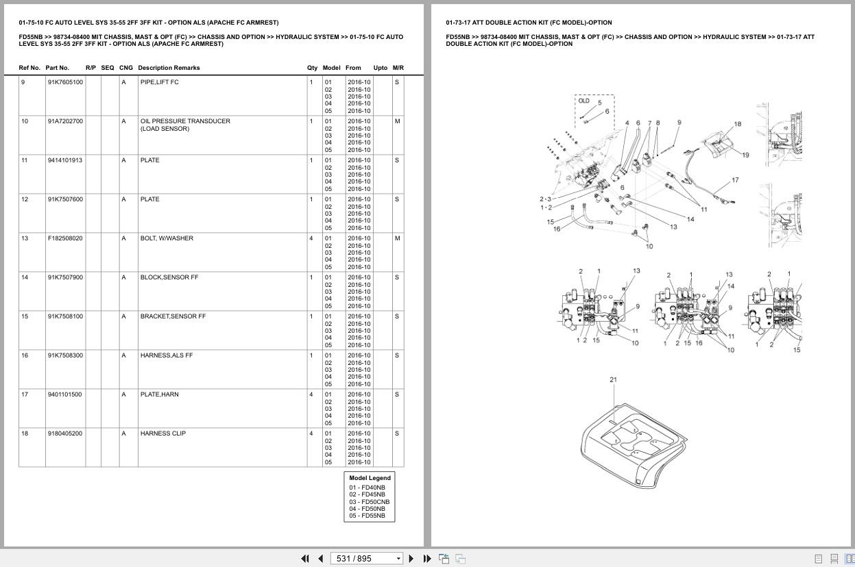 Mitsubishi Forklift FD55NB Europe Parts Catalog (1)