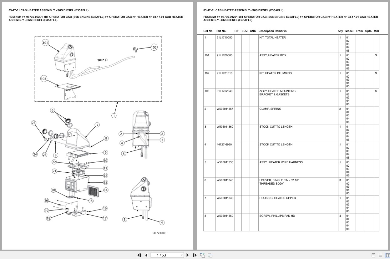 Mitsubishi Forklift FD55NM1 Europe Parts Catalog (3)