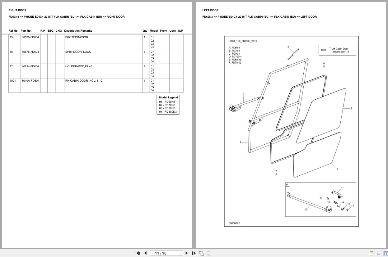 Mitsubishi Forklift FD60N3 Europe Parts Catalog (2)