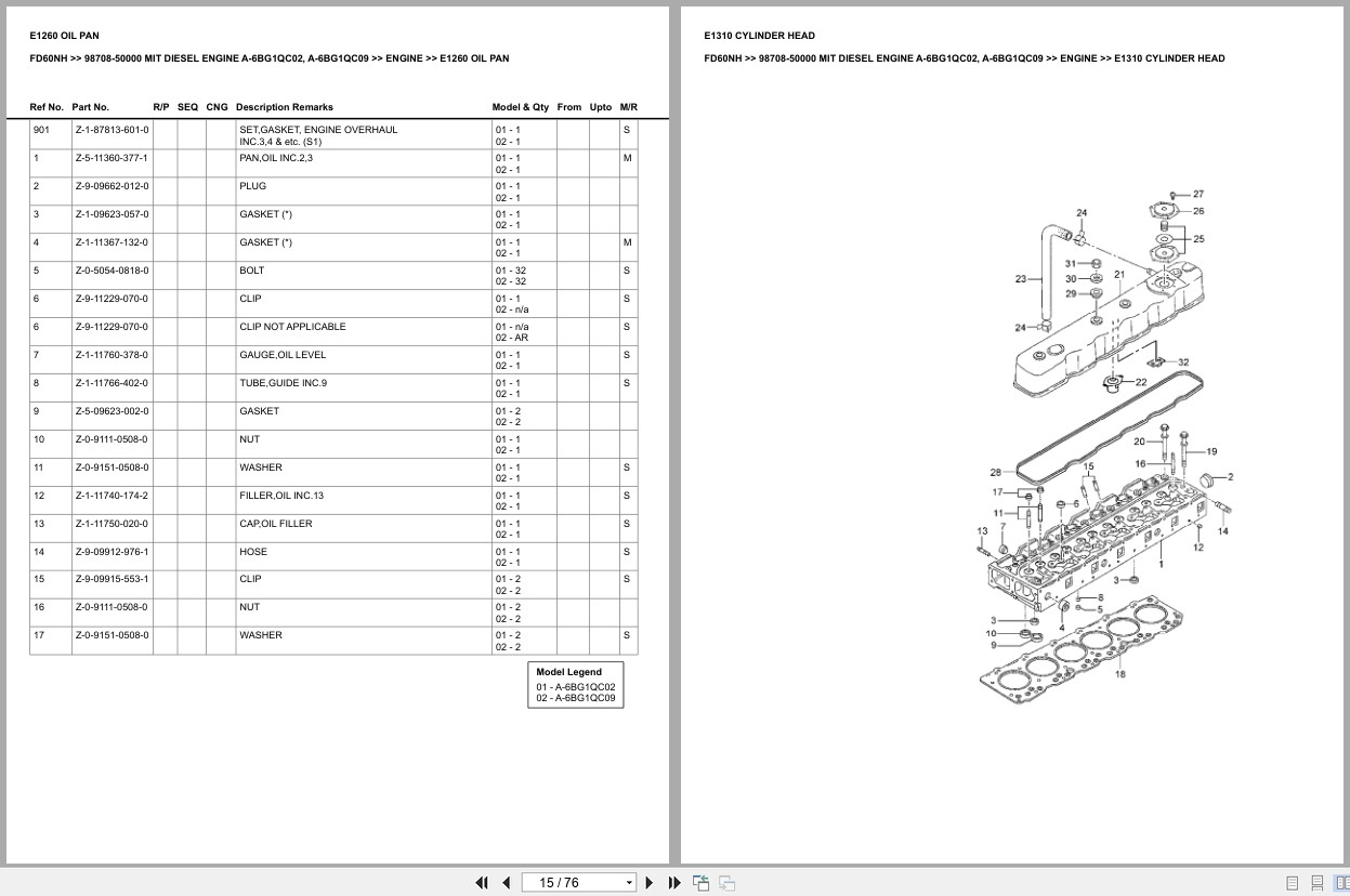 Mitsubishi Forklift FD60NH Europe Parts Catalog (3)