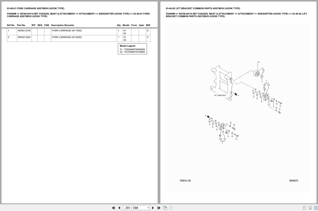 Mitsubishi Forklift FD60NM Europe Parts Catalog (1)