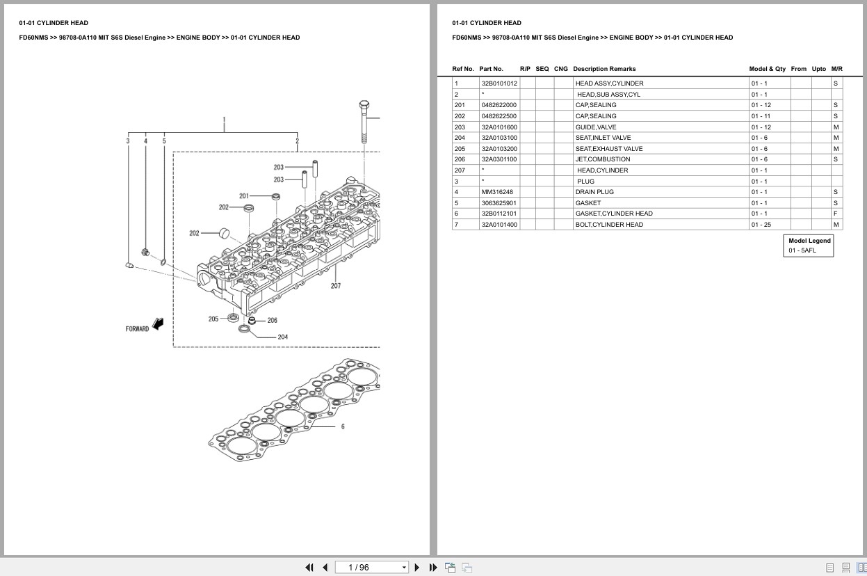 Mitsubishi Forklift FD60NMS Europe Parts Catalog (3)