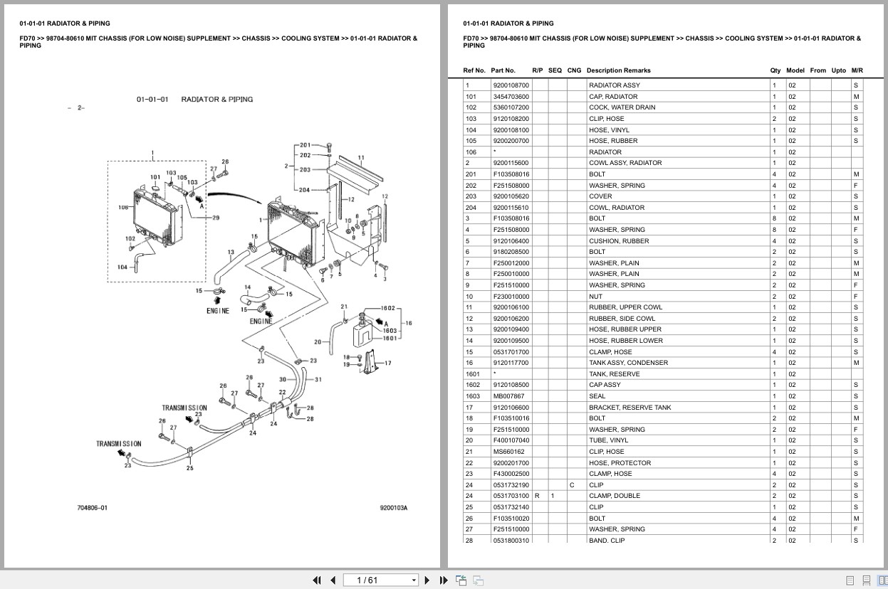 Mitsubishi Forklift FD70 Europe Parts Catalog (1)