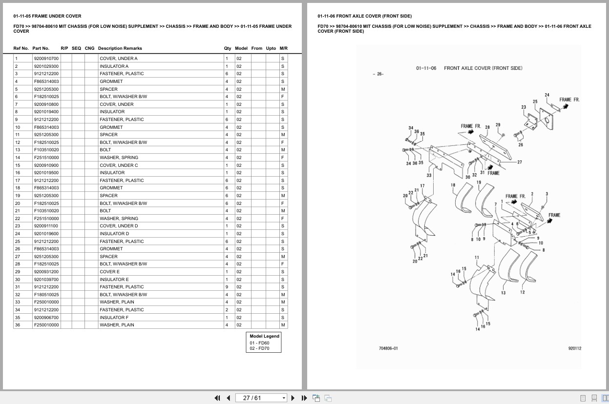 Mitsubishi Forklift FD70 Europe Parts Catalog (2)