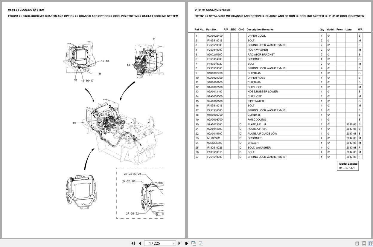 Mitsubishi Forklift FD70N1 Europe Parts Catalog (1)