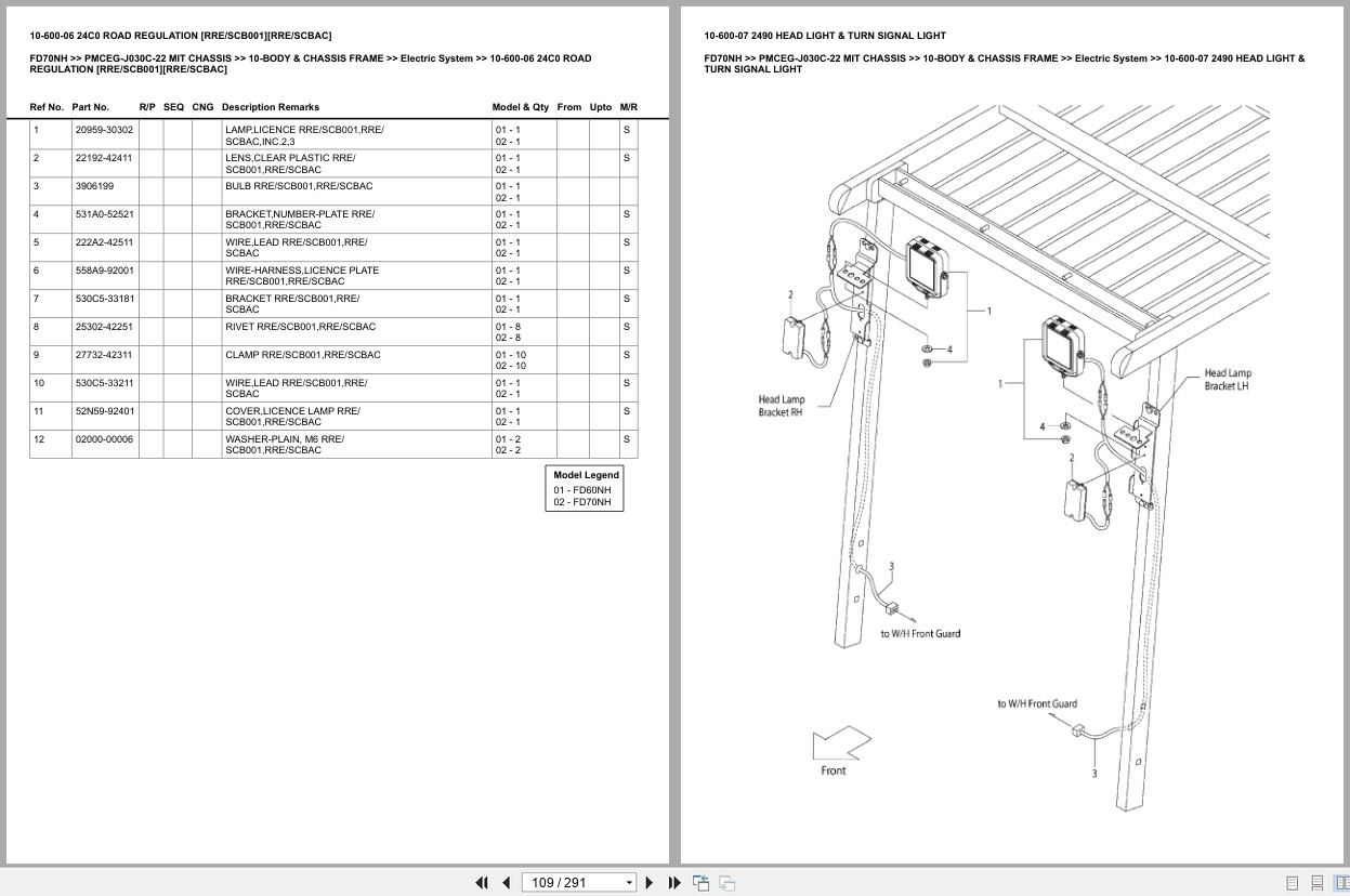 Mitsubishi Forklift FD70NH Europe Parts Catalog (2)