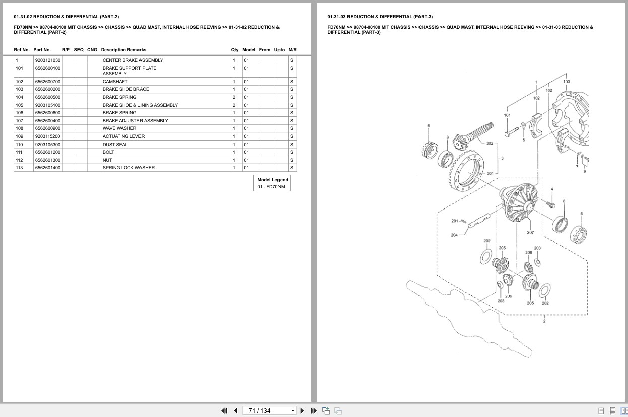 Mitsubishi Forklift FD70NM Europe Parts Catalog (2)