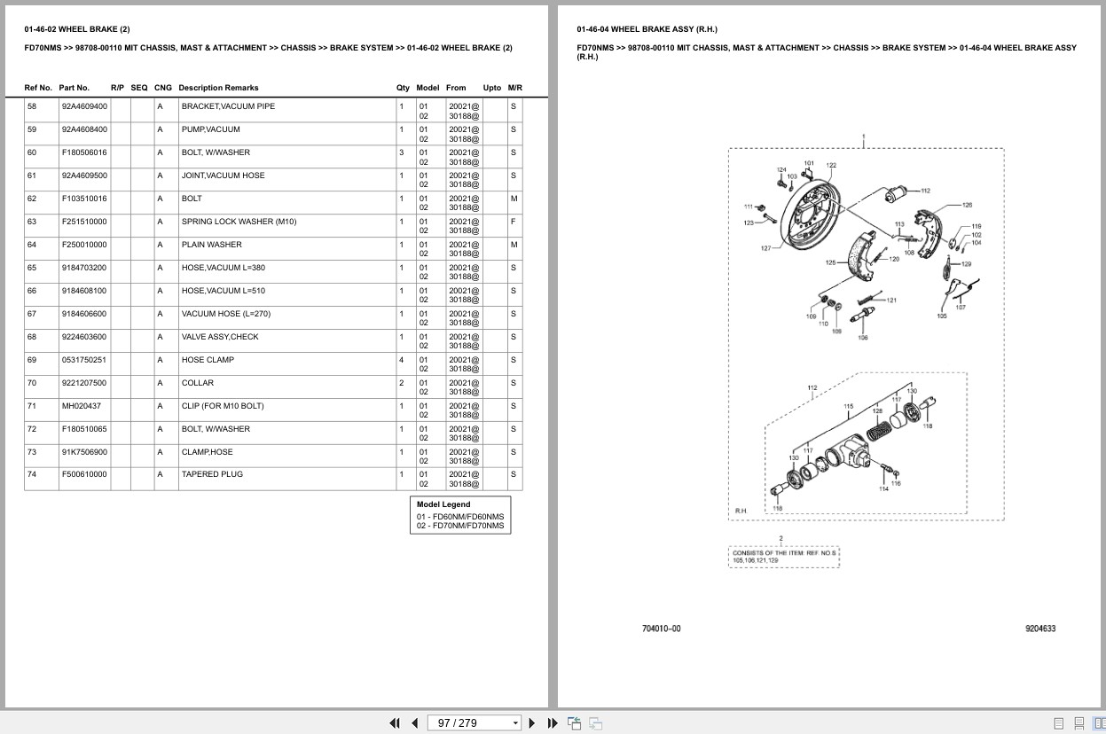 Mitsubishi Forklift FD70NMS Europe Parts Catalog (1)