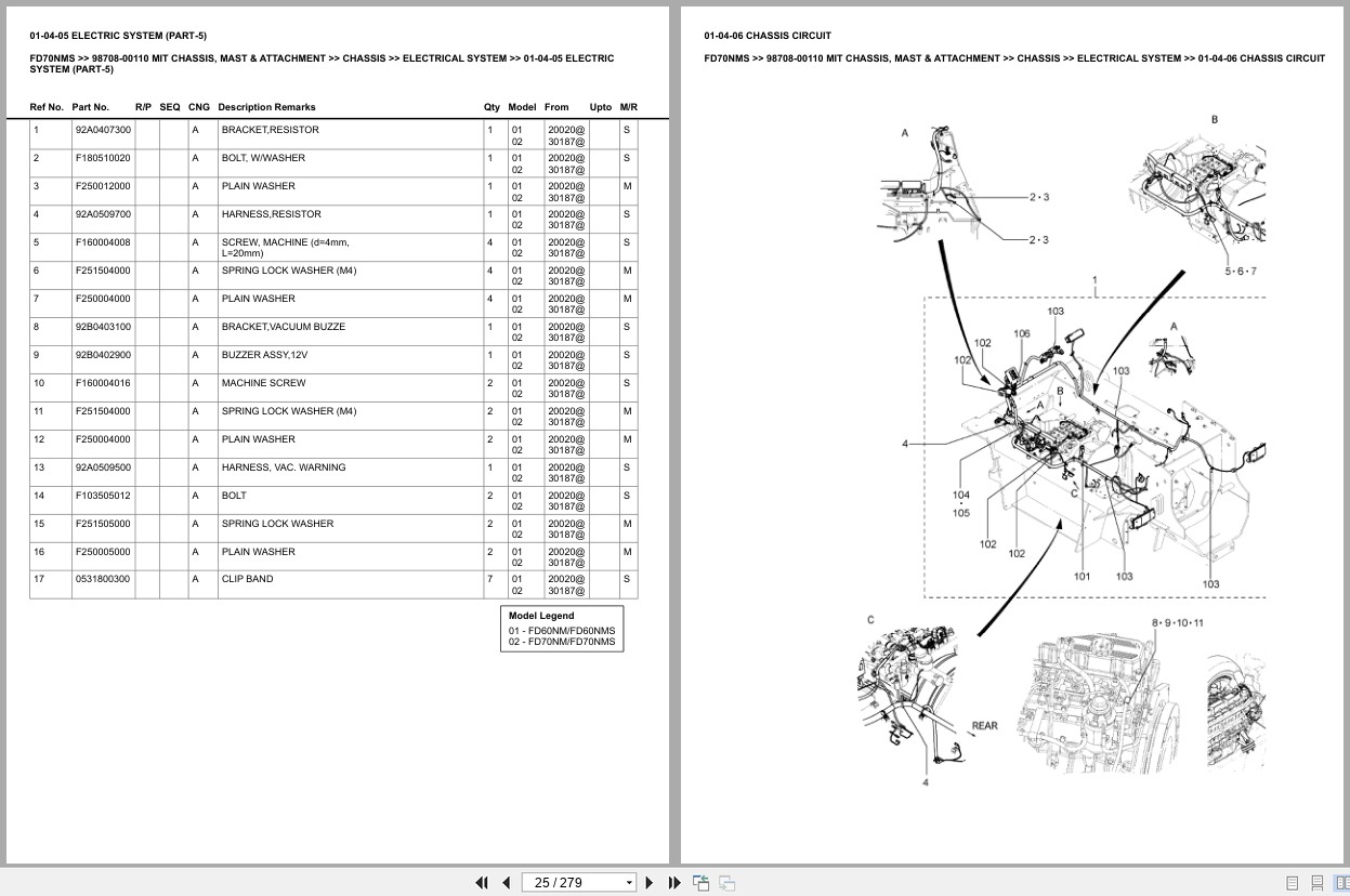 Mitsubishi Forklift FD70NMS Europe Parts Catalog (2)