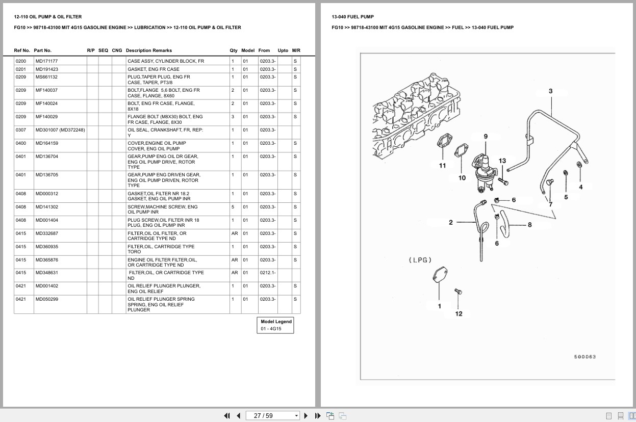 Mitsubishi Forklift FG10 Europe Parts Catalog (3)