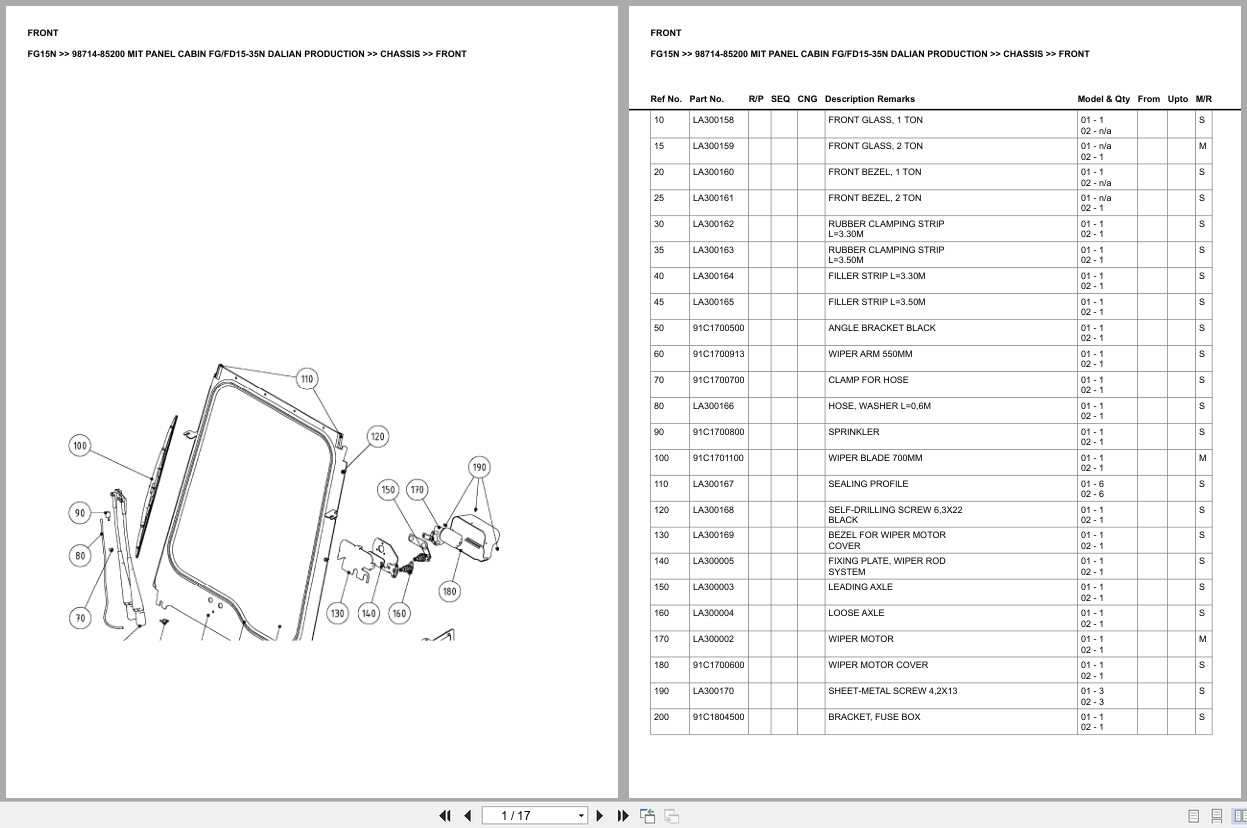 Mitsubishi Forklift FG15N Europe Parts Catalog (2)