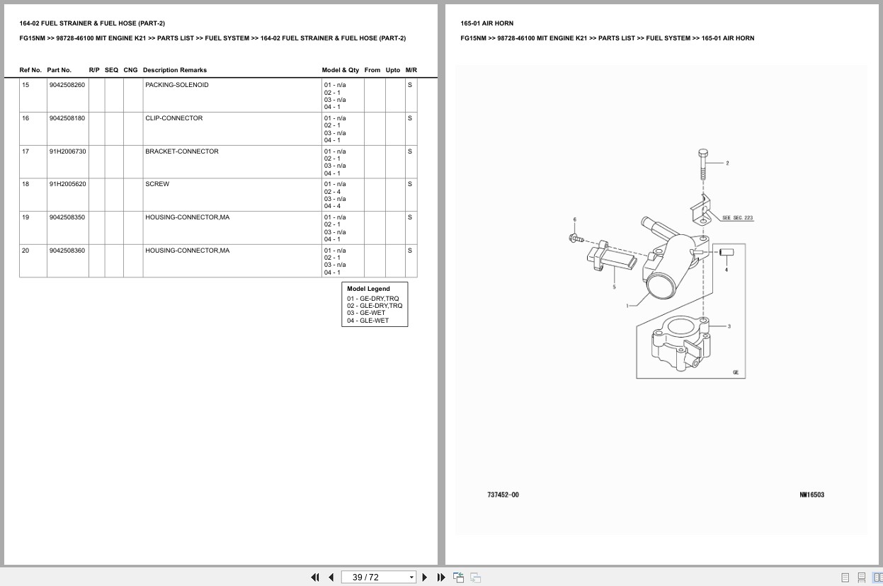 Mitsubishi Forklift FG15NM Europe Engine Parts Catalog (2)