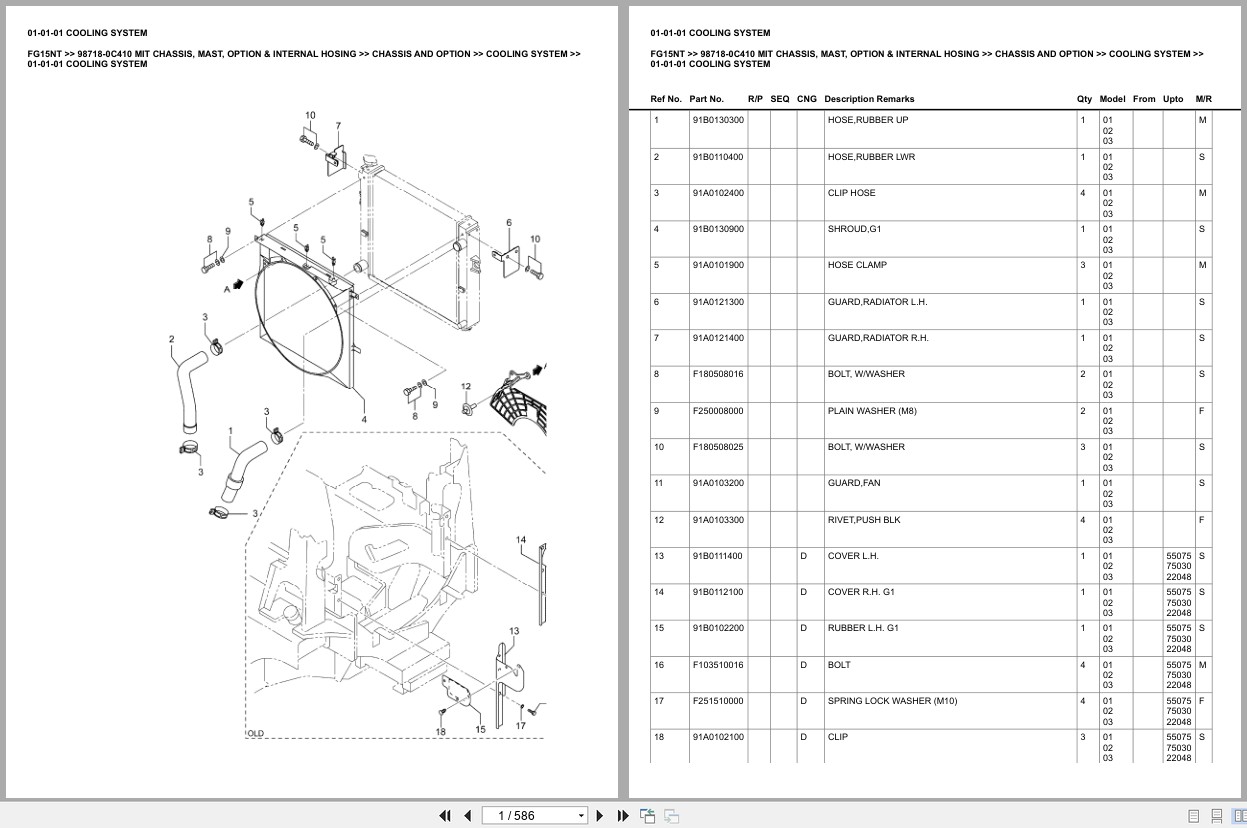 Mitsubishi Forklift FG15NT Europe Parts Catalog (3)