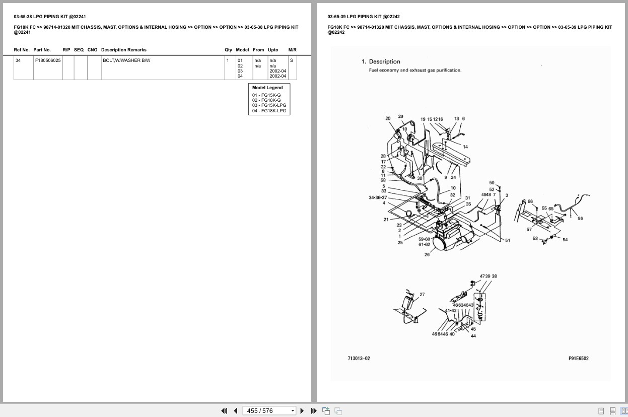 Mitsubishi Forklift FG18K FC Europe Parts Catalog (2)