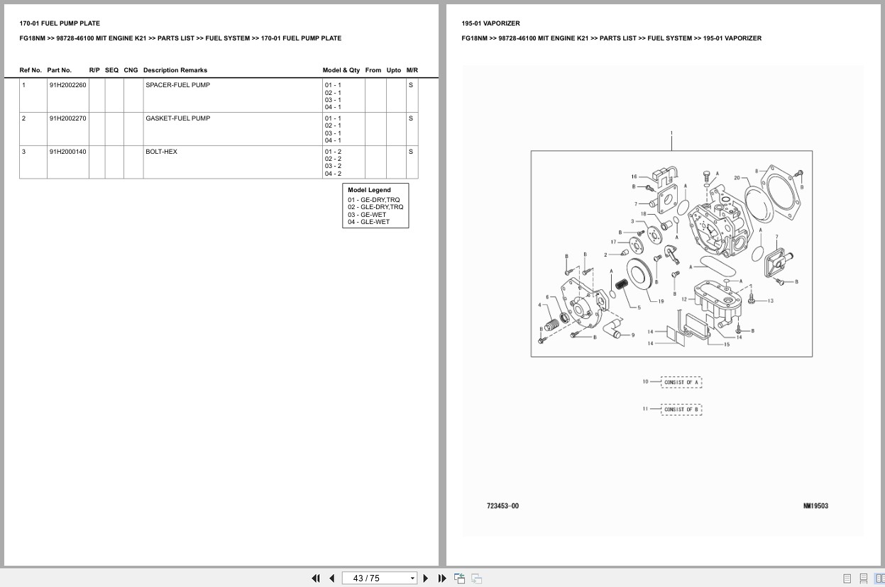 Mitsubishi Forklift FG18NM Europe Engine Parts Catalog (2)