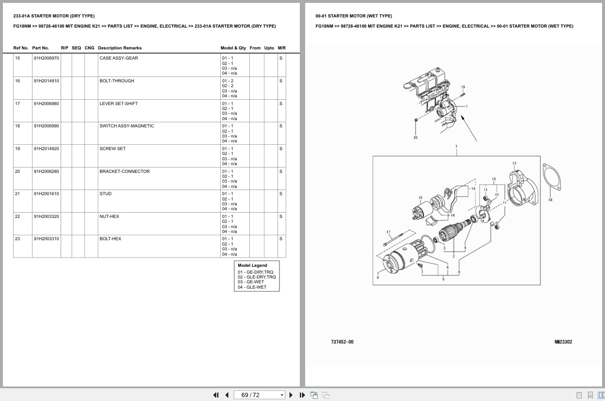Mitsubishi Forklift FG18NM Europe Engine Parts Catalog (3)