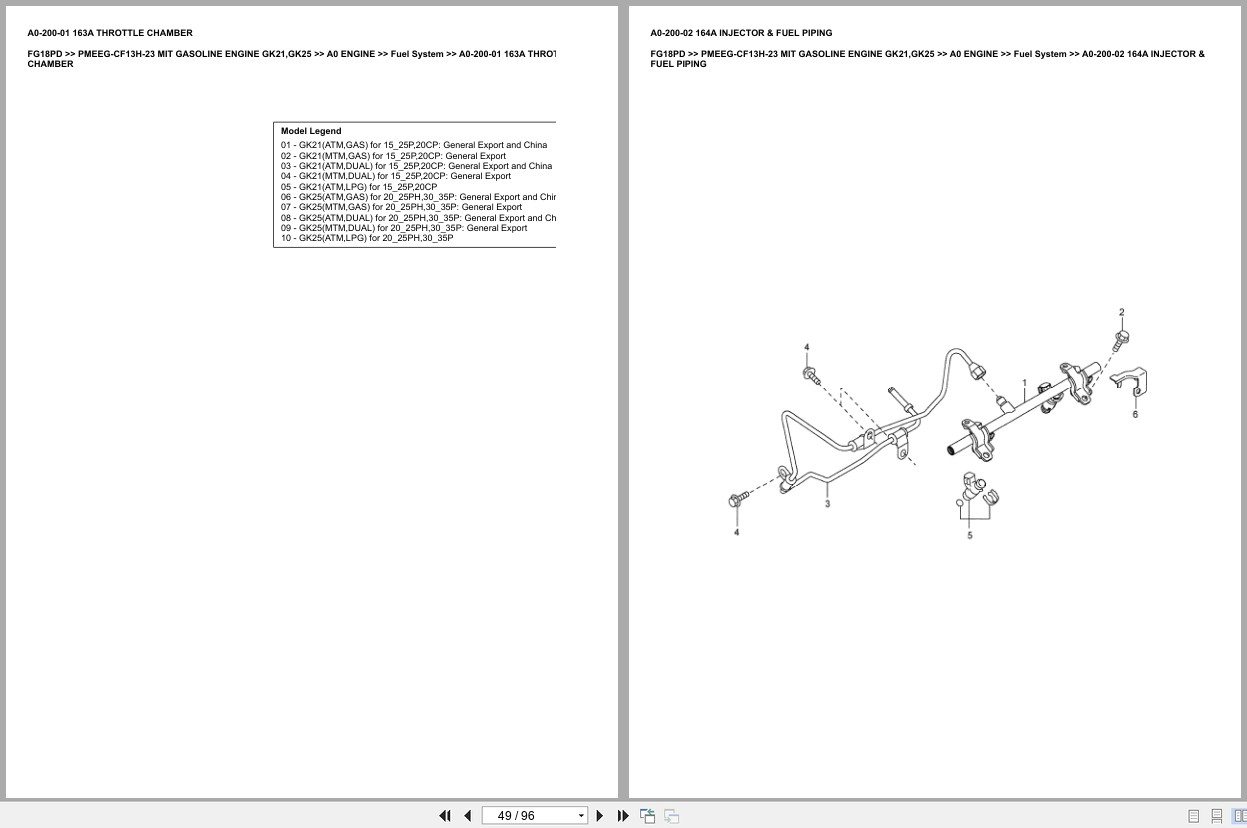 Mitsubishi Forklift FG18PD Europe Engine Parts Catalog (2)