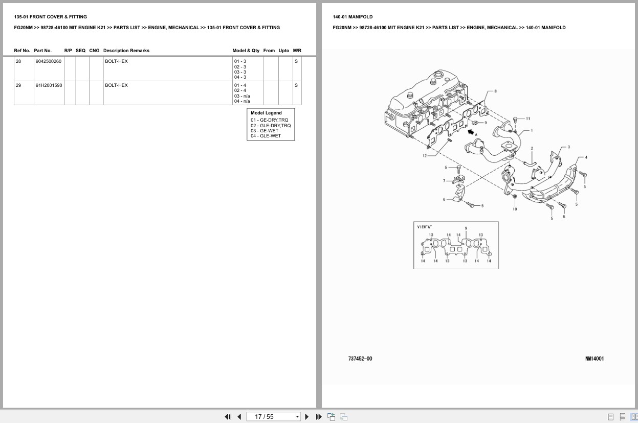 Mitsubishi Forklift FG20NM Europe Engine Parts Catalog (3)