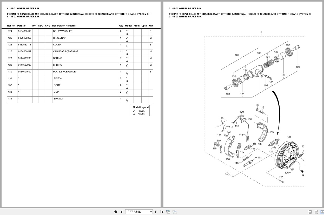 Mitsubishi Forklift FG20NT Europe Parts Catalog (2)
