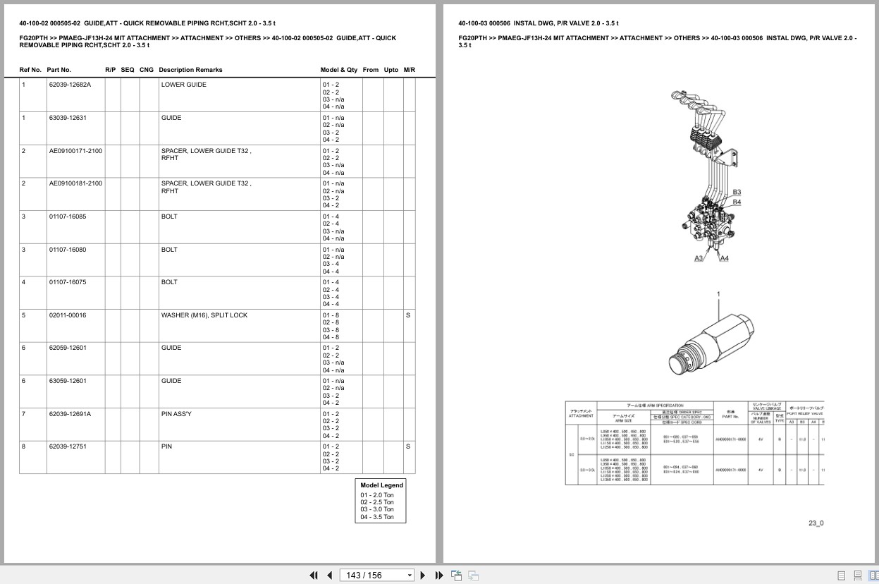 Mitsubishi Forklift FG20PTH Europe Parts Catalog (2)