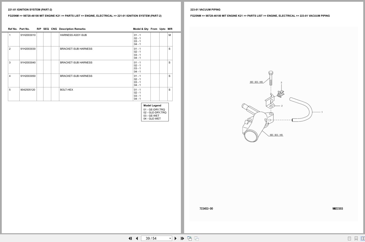 Mitsubishi Forklift FG25NM Europe Engine Parts Catalog (1)