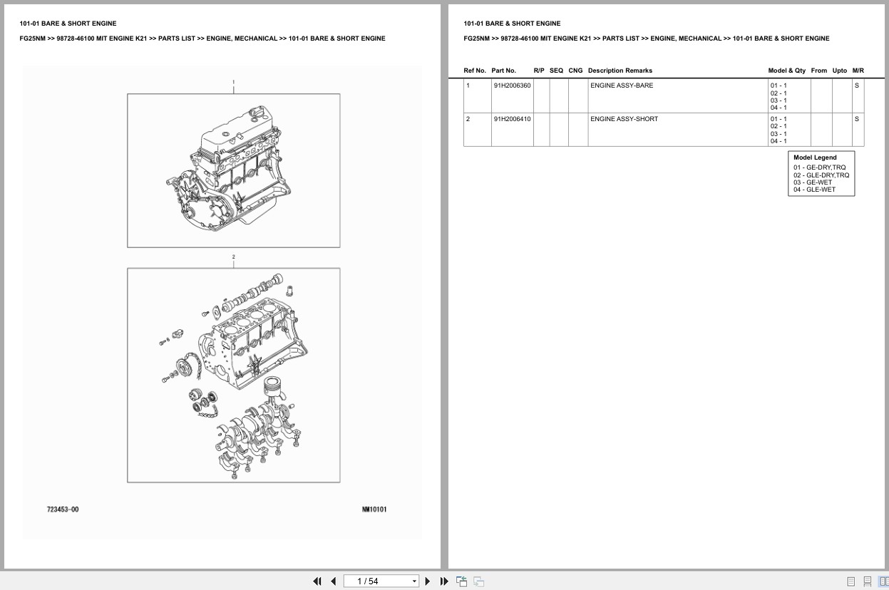 Mitsubishi Forklift FG25NM Europe Engine Parts Catalog (3)