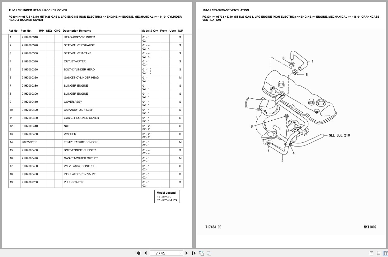 Mitsubishi Forklift FG30N Europe Parts Catalog (1)