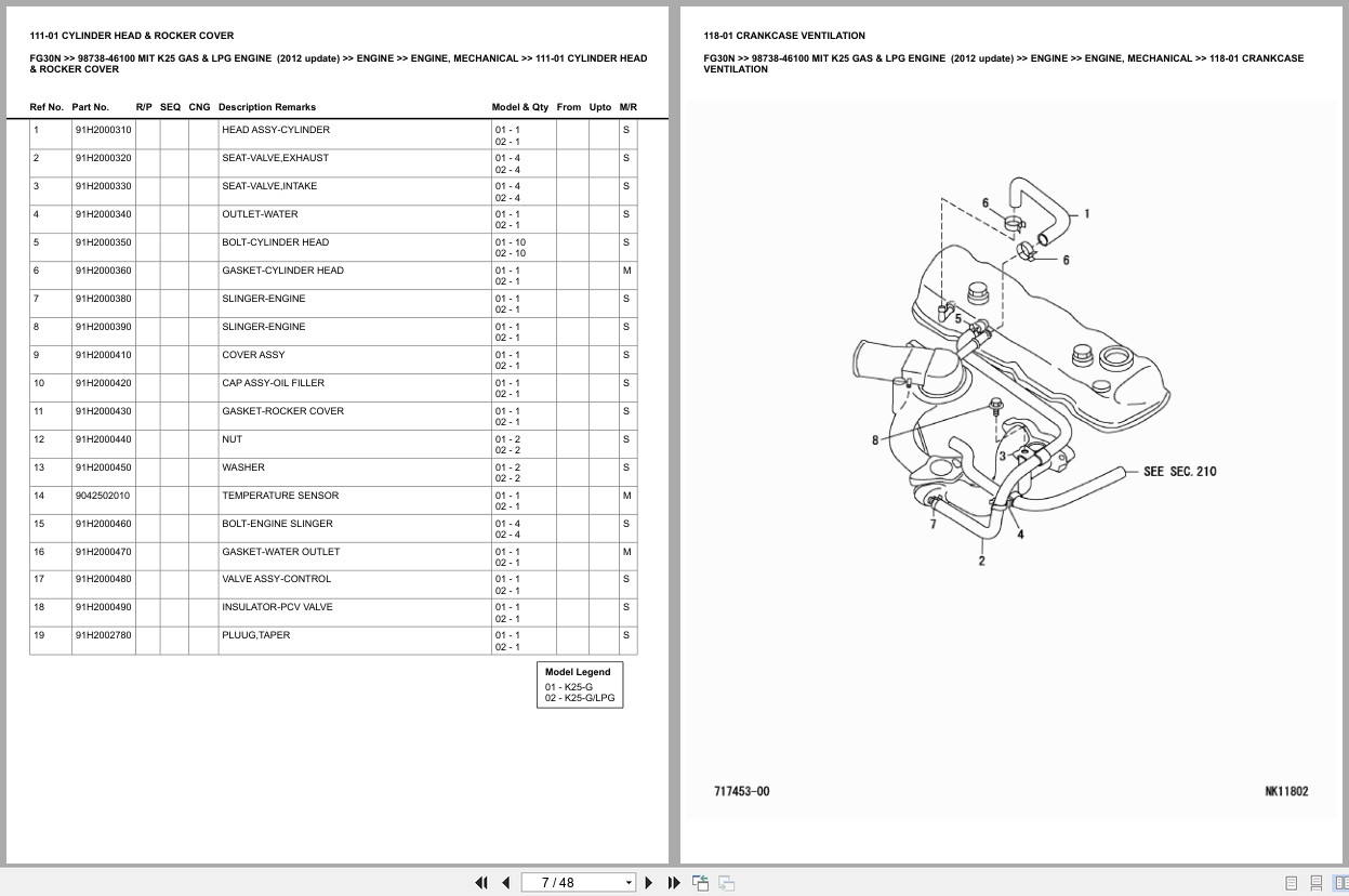 Mitsubishi Forklift FG30N Europe Parts Catalog (2)