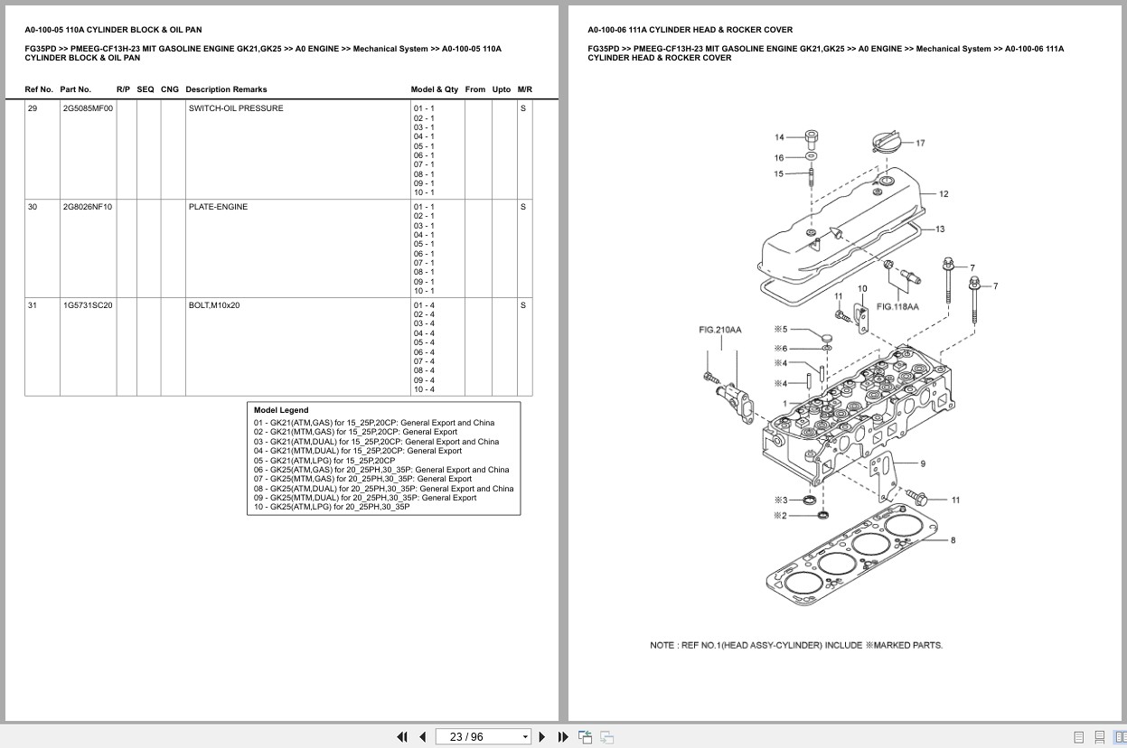 Mitsubishi Forklift FG35PD Europe Engine Parts Catalog (2)