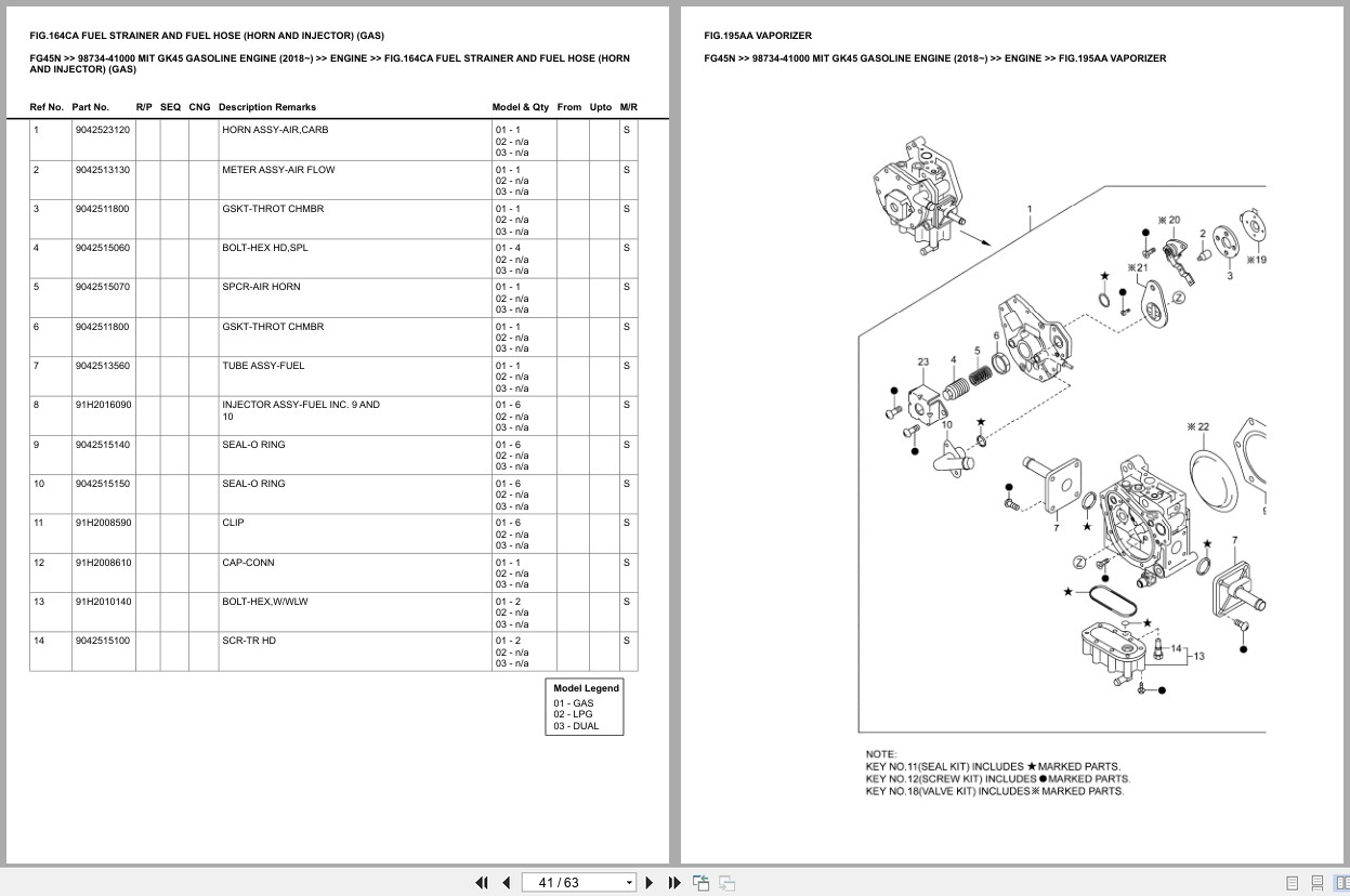 Mitsubishi Forklift FG45N Europe Parts Catalog (2)