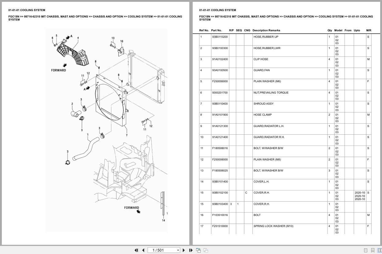 Mitsubishi Forklift FGC18N Europe Parts Catalog (1)