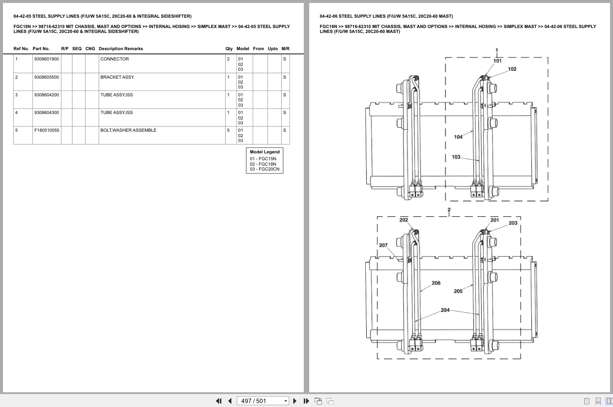 Mitsubishi Forklift FGC18N Europe Parts Catalog (3)
