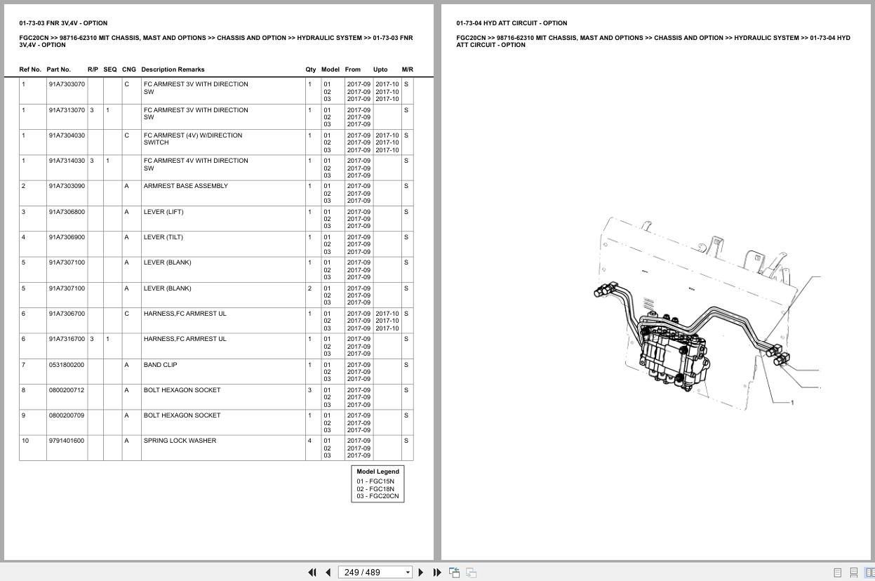 Mitsubishi Forklift FGC20CN Europe Parts Catalog (3)
