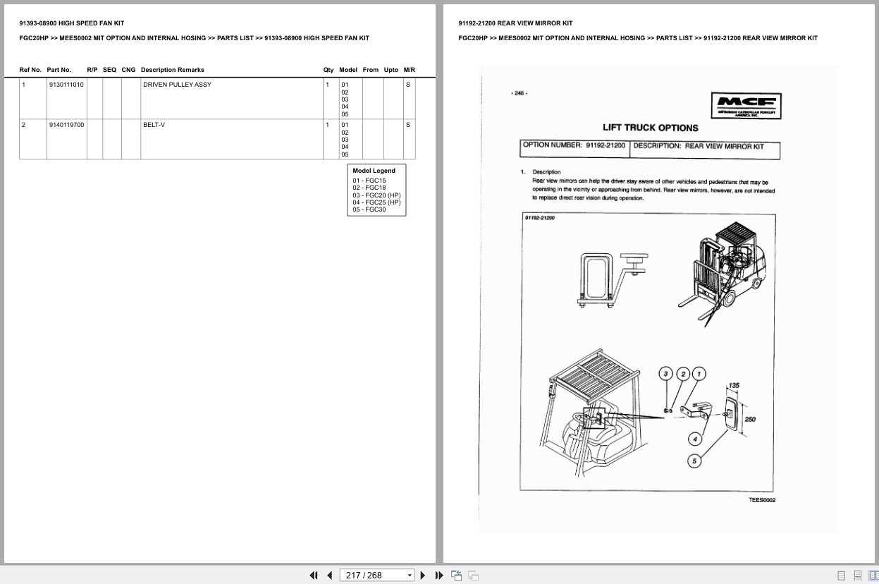 Mitsubishi Forklift FGC20HP Europe Parts Catalog (1)