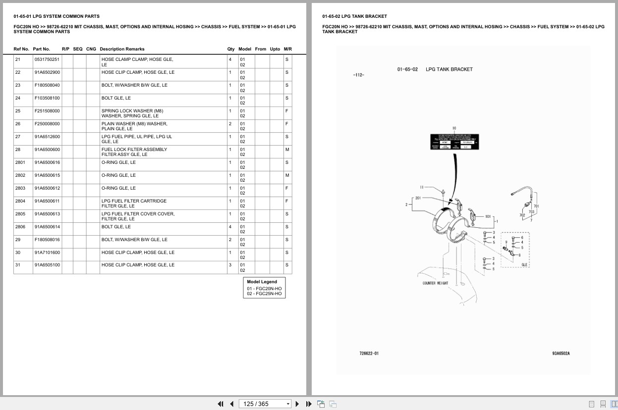 Mitsubishi Forklift FGC20N HO Europe Parts Catalog (3)