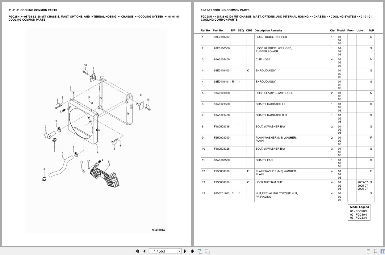 Mitsubishi Forklift FGC28N Europe Parts Catalog (2)