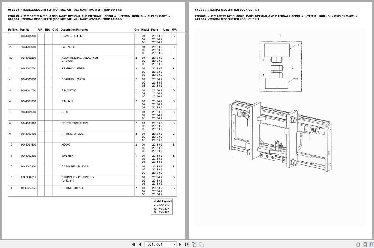 Mitsubishi Forklift FGC28N Europe Parts Catalog (3)