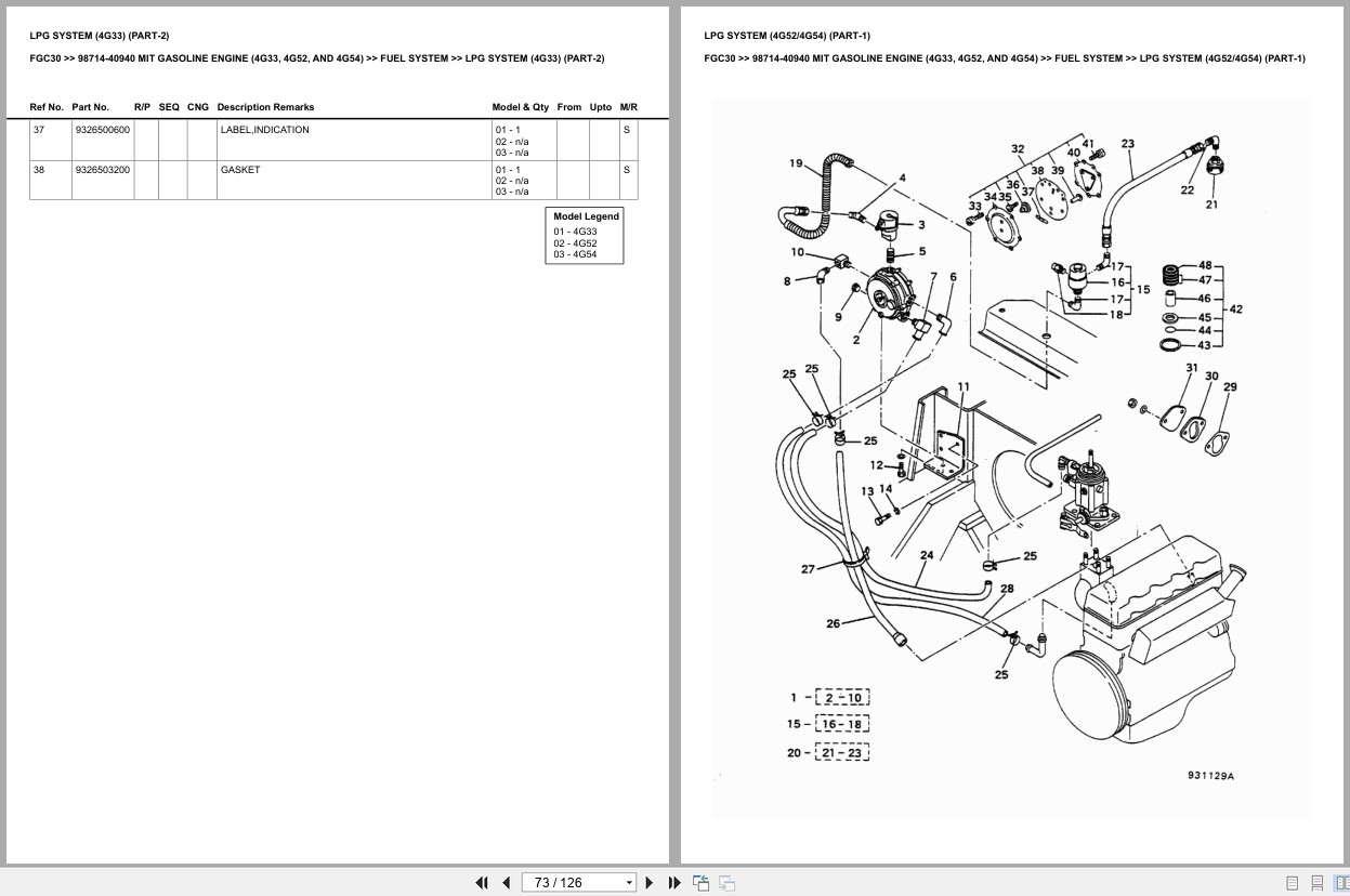 Mitsubishi Forklift FGC30 Europe Parts Catalog (1)