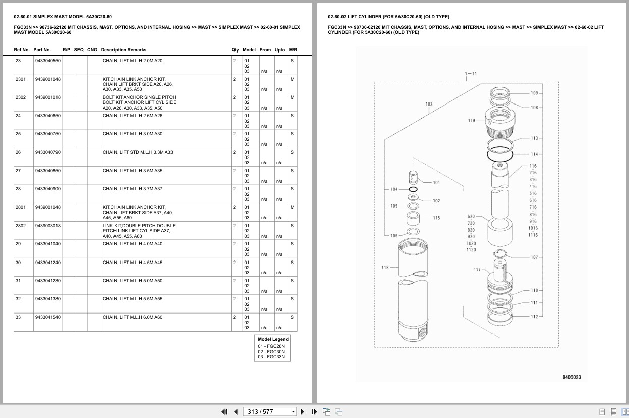 Mitsubishi Forklift FGC33N Europe Parts Catalog (1)