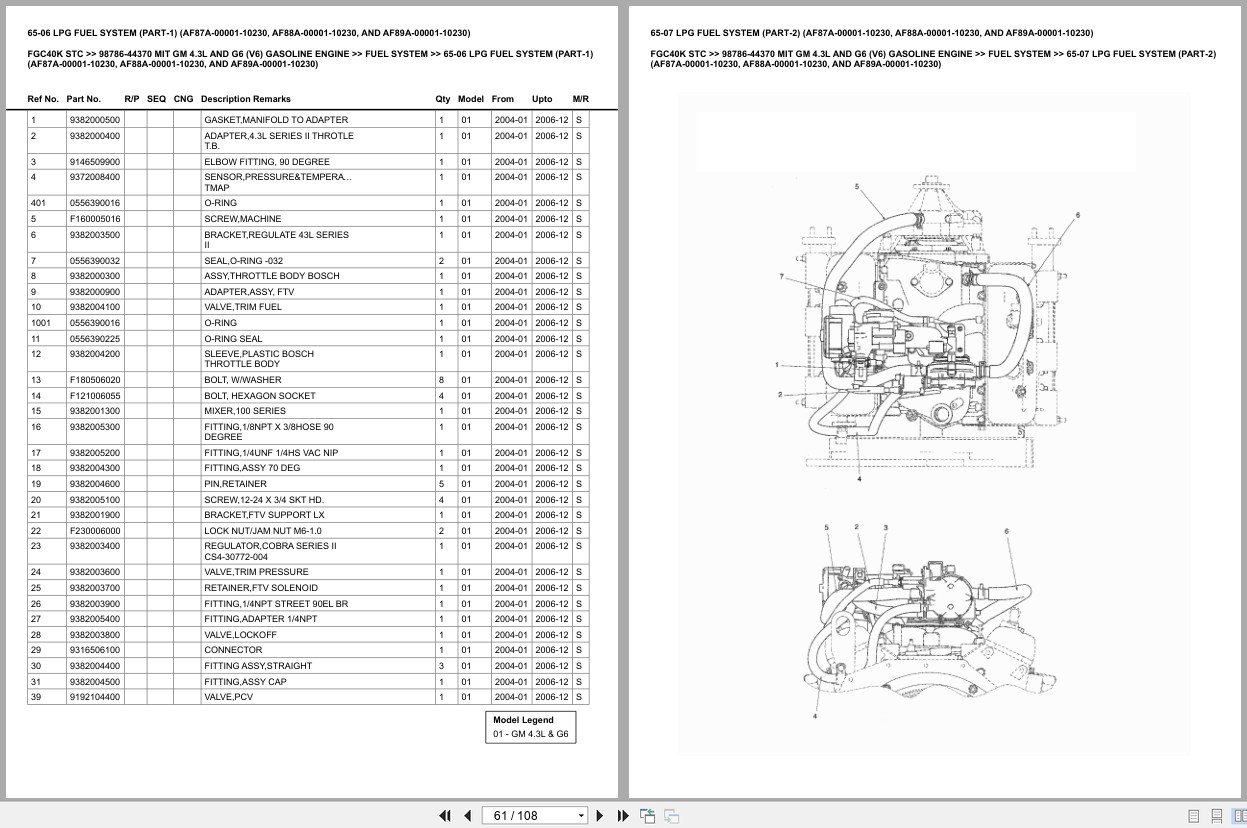 Mitsubishi Forklift FGC45K Europe Parts Catalog (2)