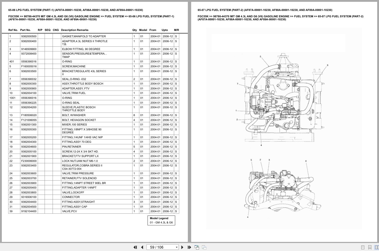 Mitsubishi Forklift FGC55K Europe Parts Catalog (3)