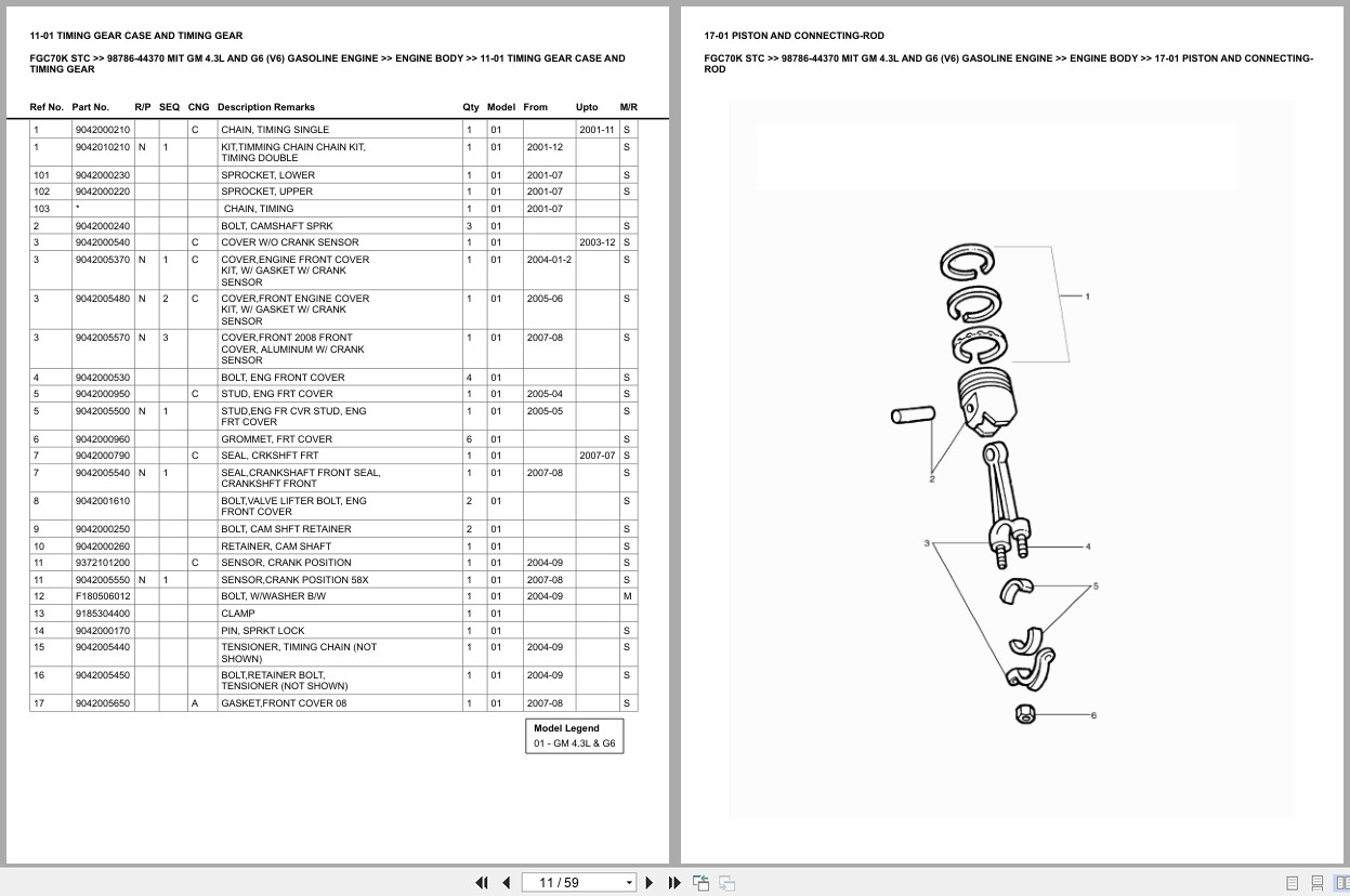 Mitsubishi Forklift FGC70K STC Europe Parts Catalog (2)