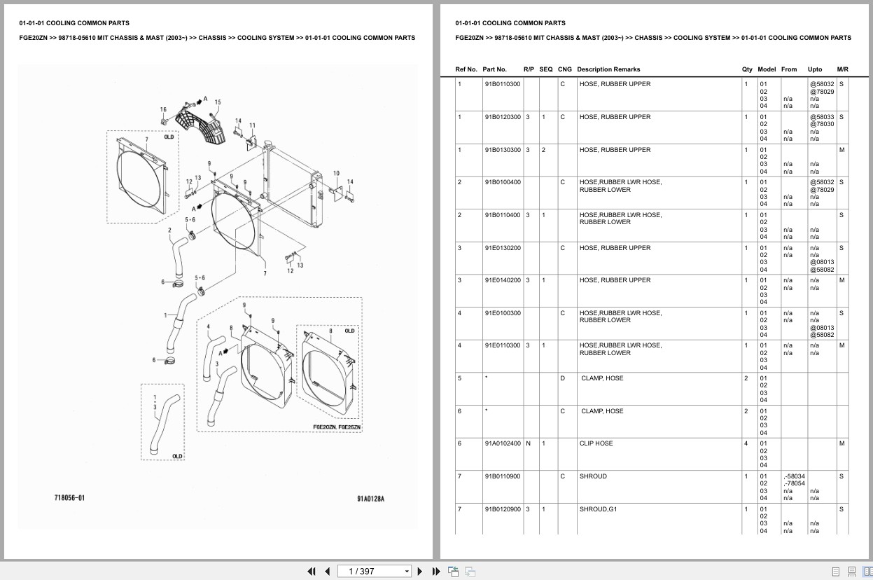 Mitsubishi Forklift FGE20ZN Europe Parts Catalog (1)