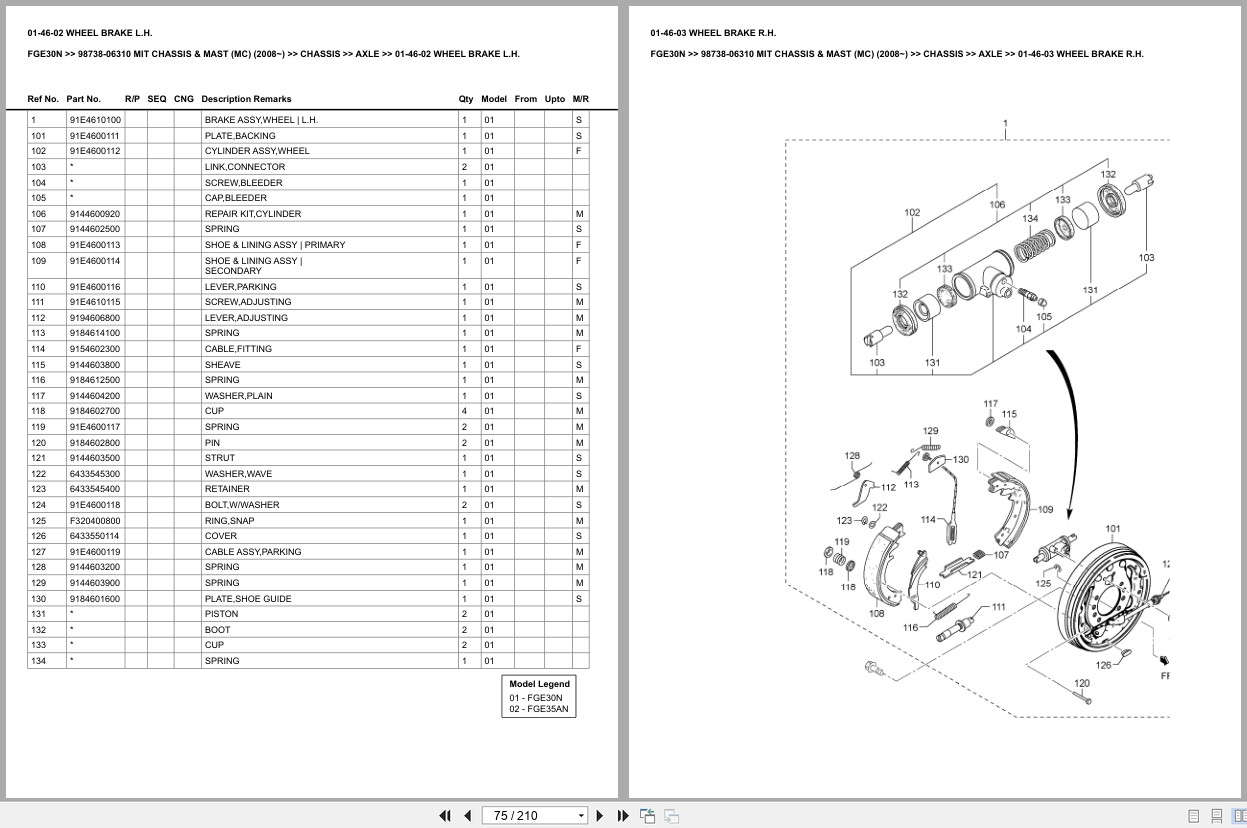 Mitsubishi Forklift FGE30N Europe Parts Catalog (1)
