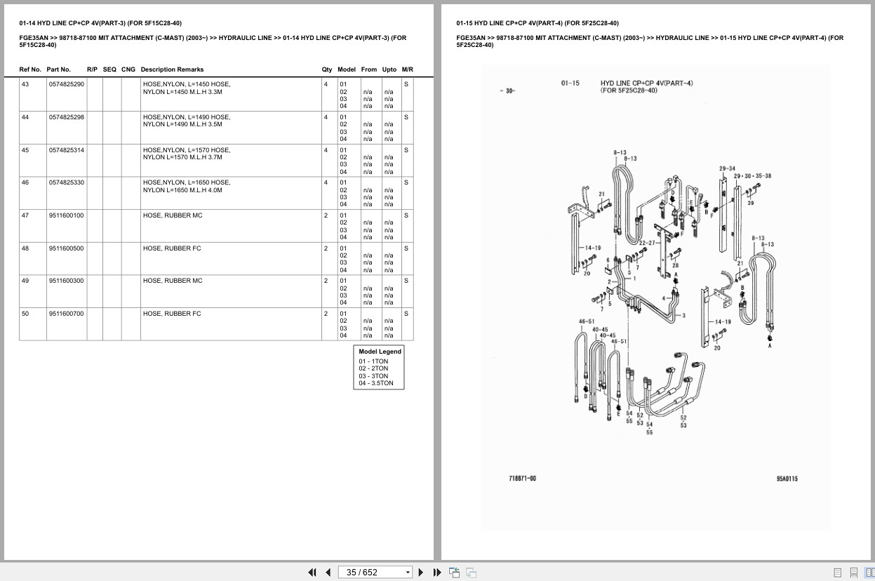 Mitsubishi Forklift FGE35AN Europe Parts Catalog (2)