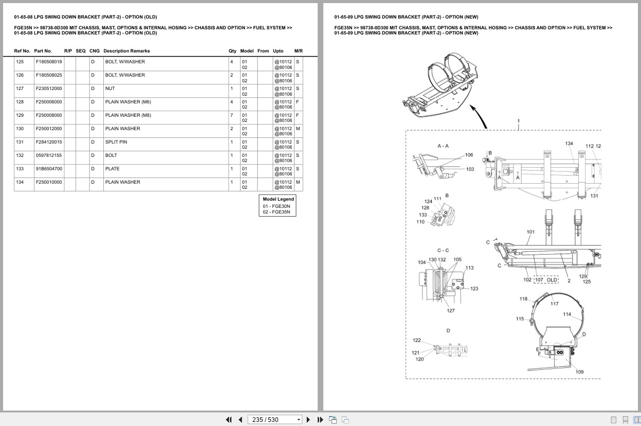Mitsubishi Forklift FGE35N Europe Parts Catalog (2)